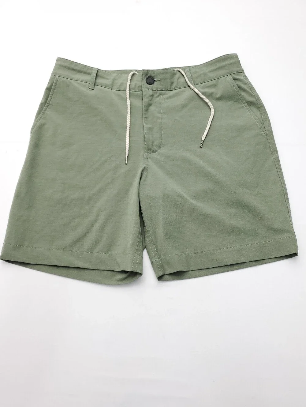 Faherty All Day Shorts Performance 9” Sage/Green Chino Belt Loop Preppy Size 30